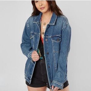 Free People Blue Jean Jacket (lightly distressed)